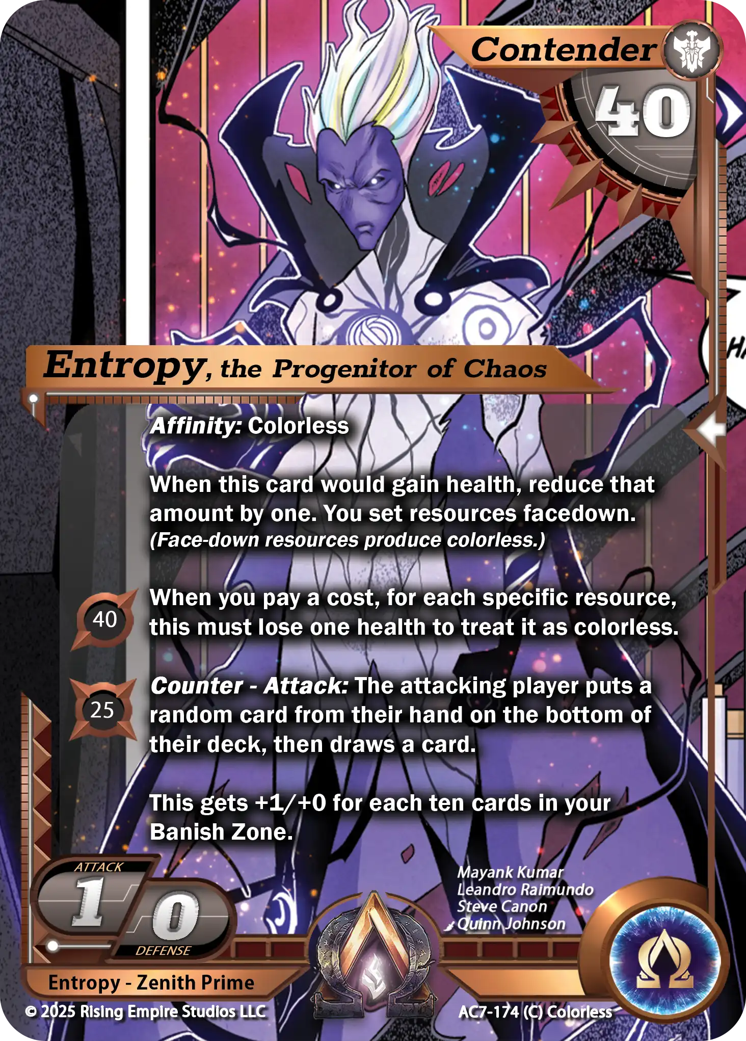 Entropy, the Progenitor of Chaos (AC7-174)
